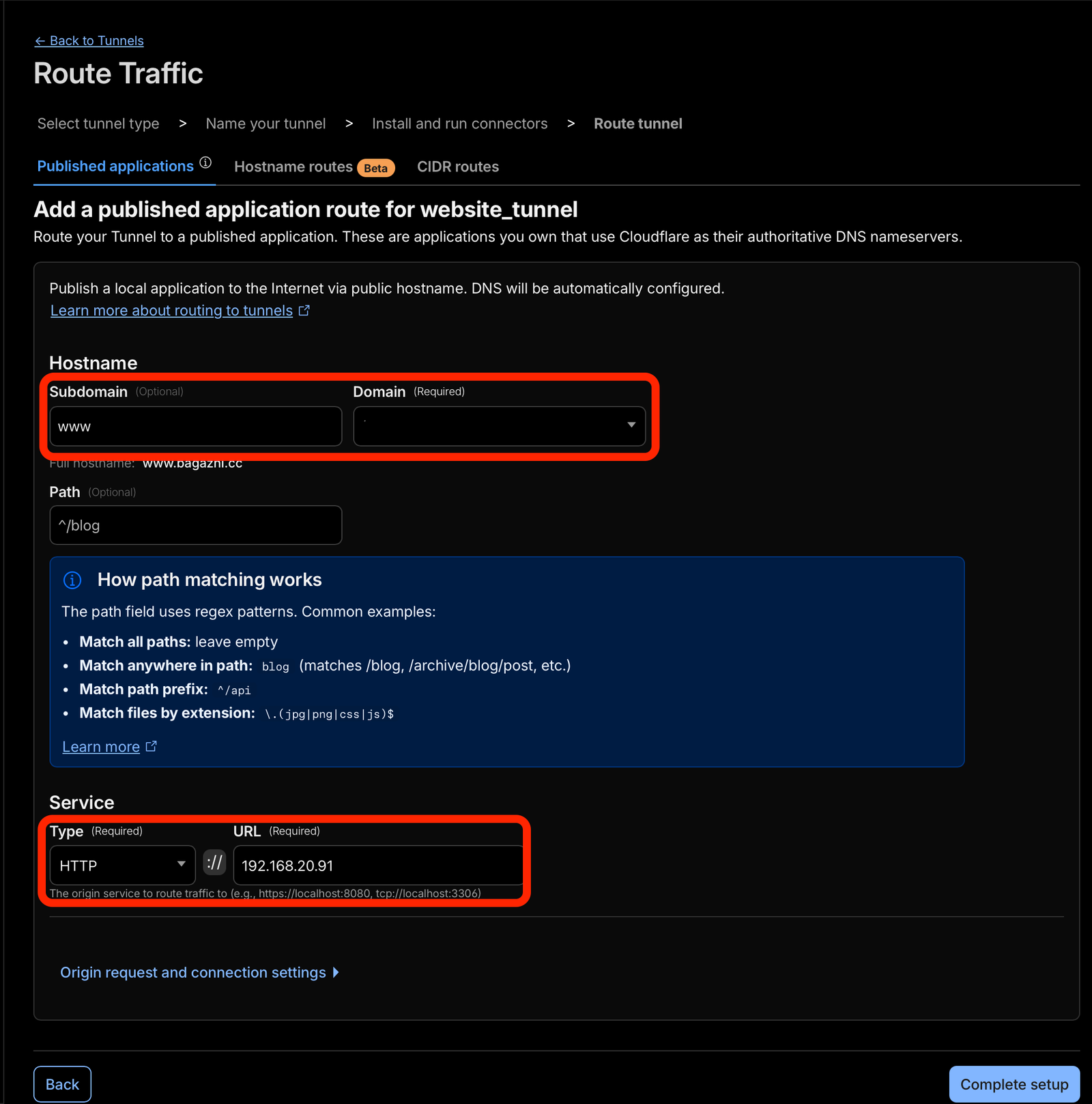 Cloudflare tunnel active and connected